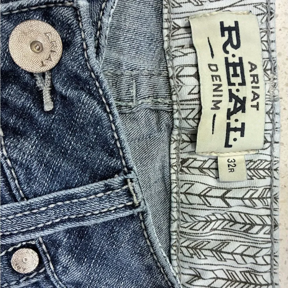 Ariat Real Denim Women’s Bootcut Jeans 32x32 Mid Rise Stretch EUC